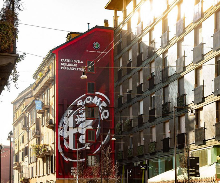 Street art targato Alfa Romeo